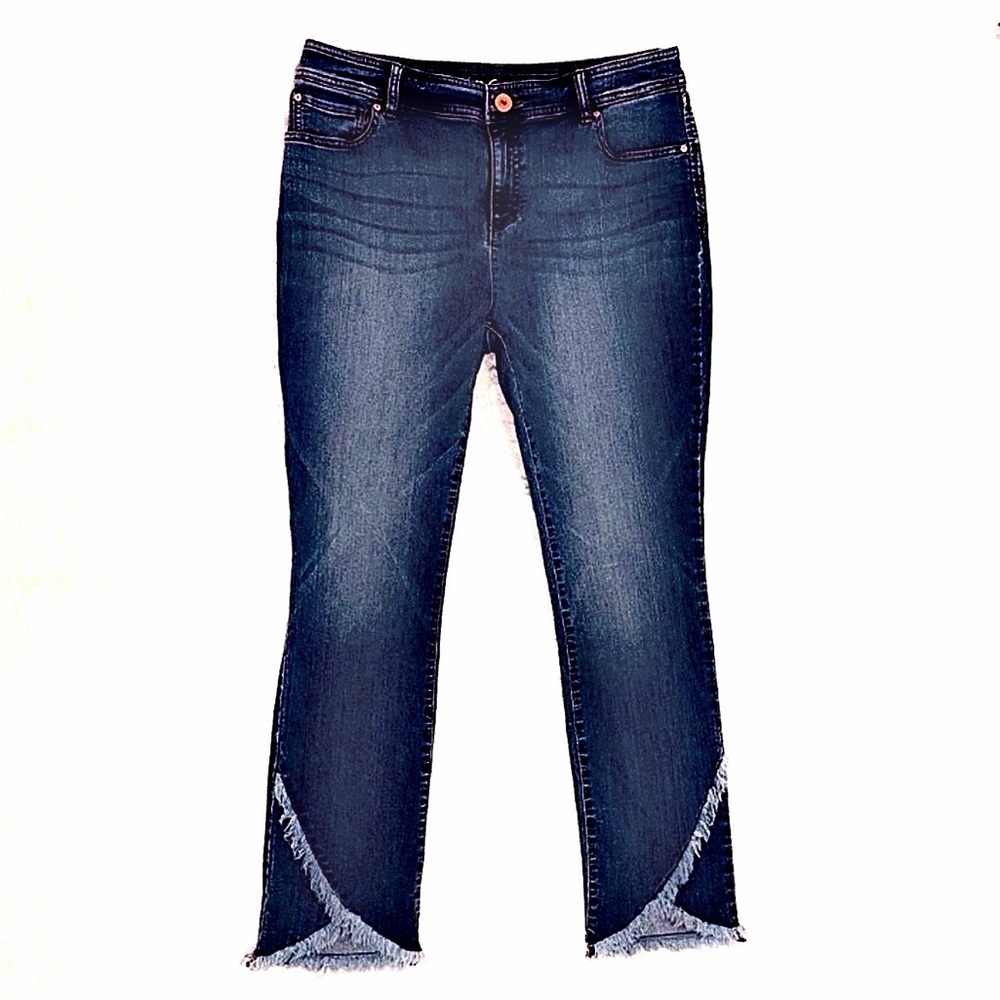 INC Jeans INTERNATIONAL CONCEPTS Dark Blue Skinny Leg Regular Fit Size 4 Petite